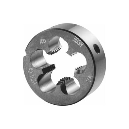Holex M20X2.5 HSS-E Round Die, for High Tensile Steels, Closed/Pre-Slit Form 140460 M20